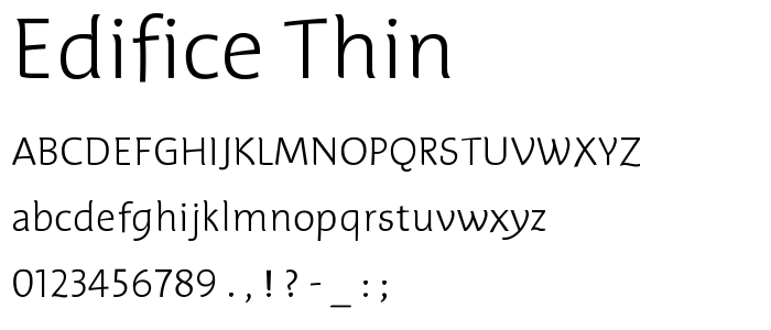 Edifice Thin font